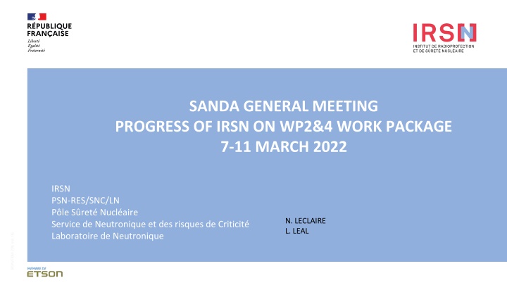 sanda general meeting progress of irsn n.w