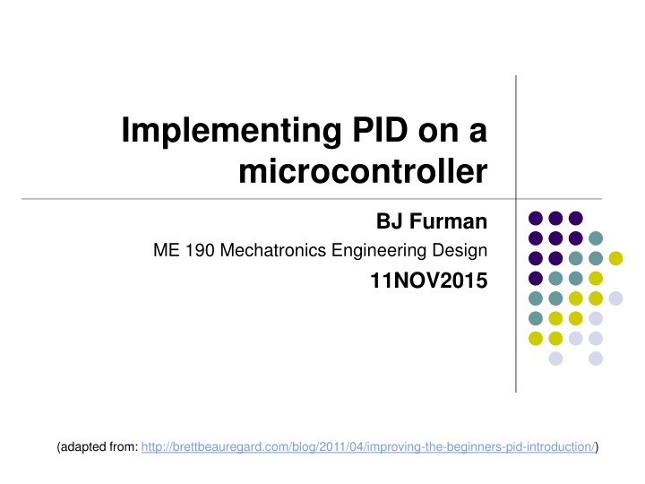 implementing pid on a microcontroller n.w