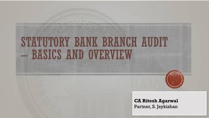 statutory bank branch audit basics and overview n.w