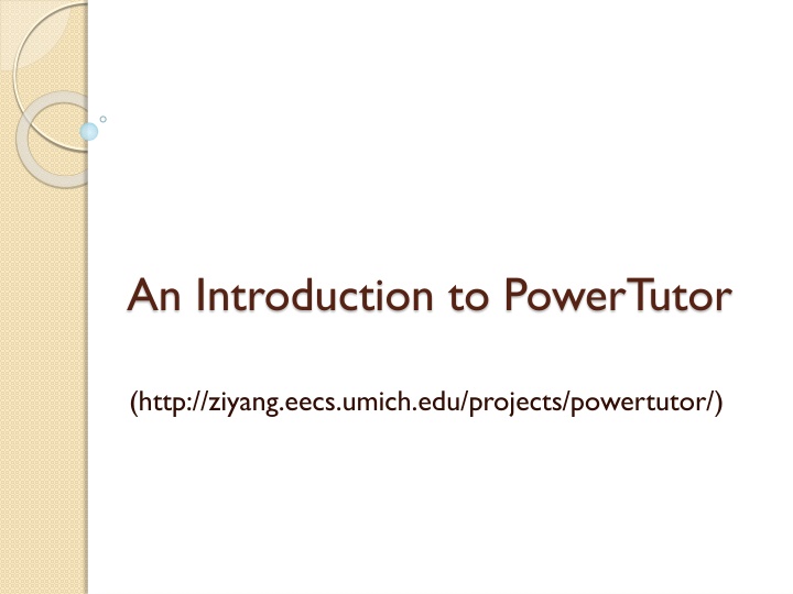an introduction to powertutor n.w