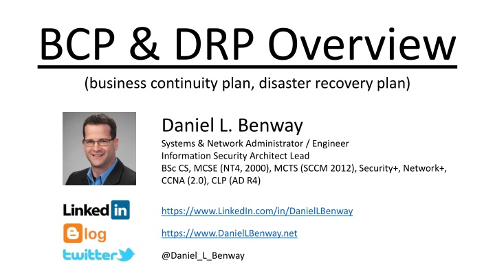 bcp drp overview business continuity plan n.w