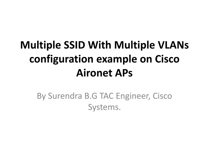 multiple ssid with multiple vlans configuration n.w
