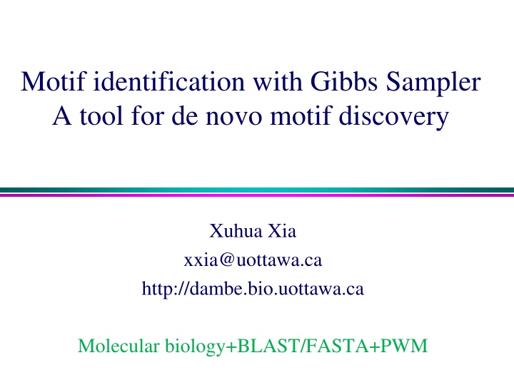 motif identification with gibbs sampler a tool n.w