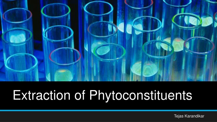 extraction of phytoconstituents n.w