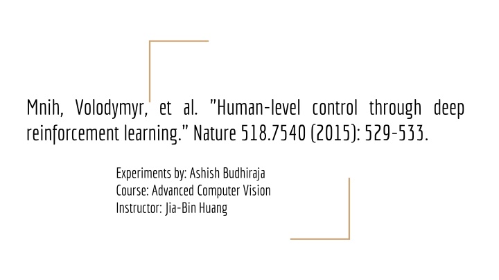 mnih volodymyr et al human level control through n.w