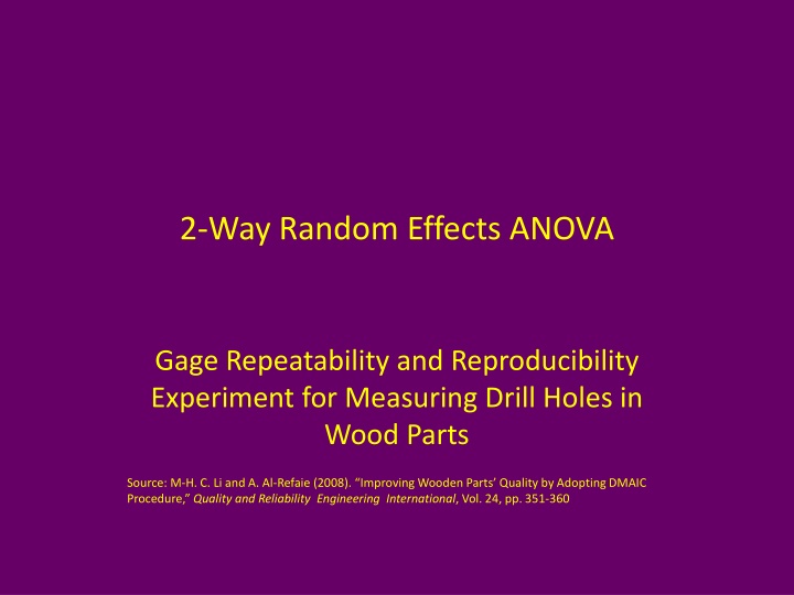 2 way random effects anova n.w