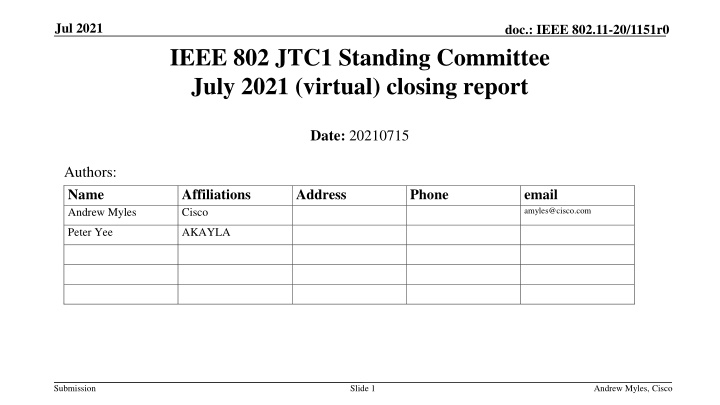 jul 2021 n.w