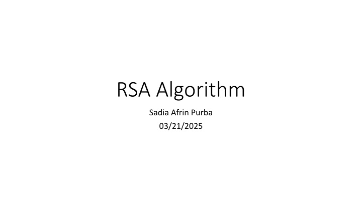 rsa algorithm n.w