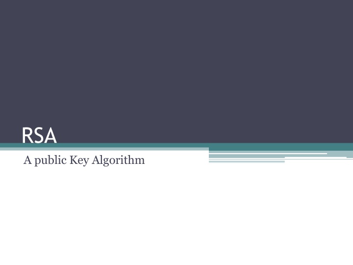 rsa a public key algorithm n.w