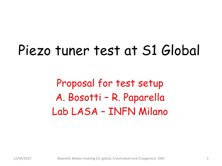 piezo tuner test at s1 global n.w