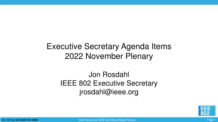 executive secretary agenda items 2022 november n.w
