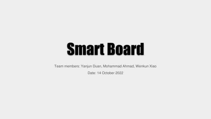Smart Board Project Overview