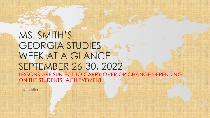 ms smith s georgia studies week at a glance n.w