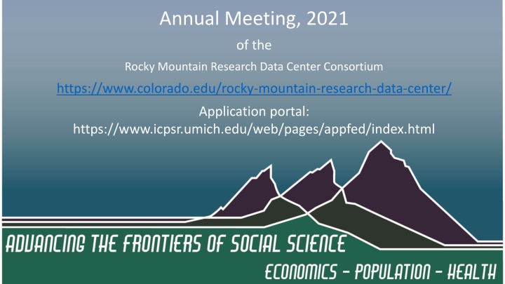 advancing the frontiers of social science n.w