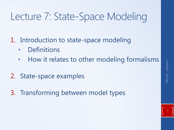 Introduction to State-Space Modeling