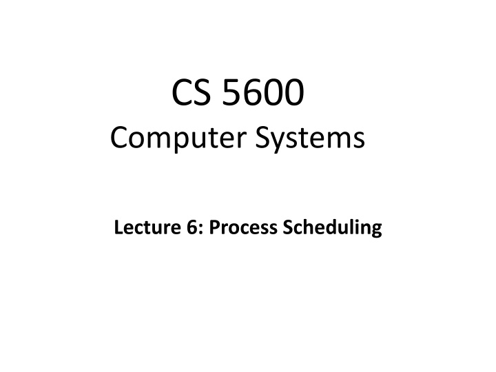 cs 5600 computer systems n.w