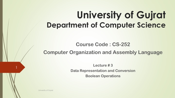university of gujrat department of computer n.w