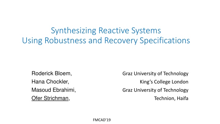 synthesizing reactive systems using robustness n.w