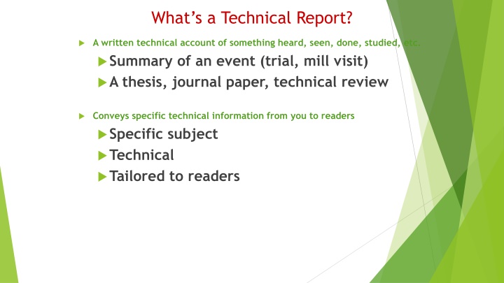 what s a technical report n.w