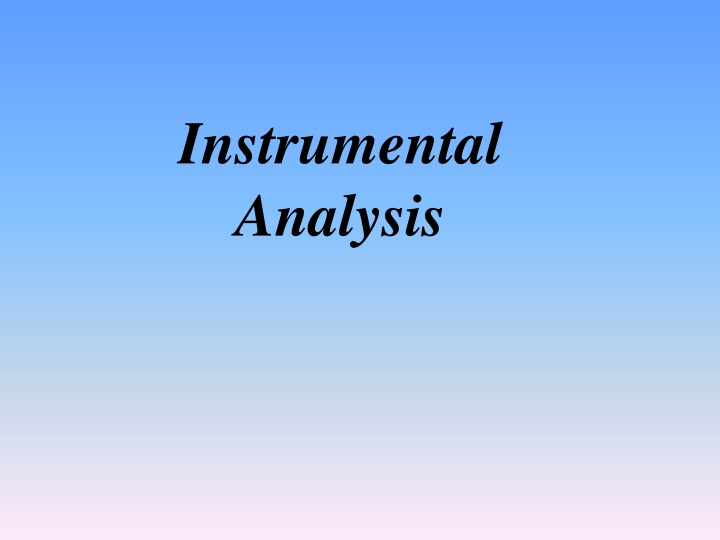 instrumental analysis n.w