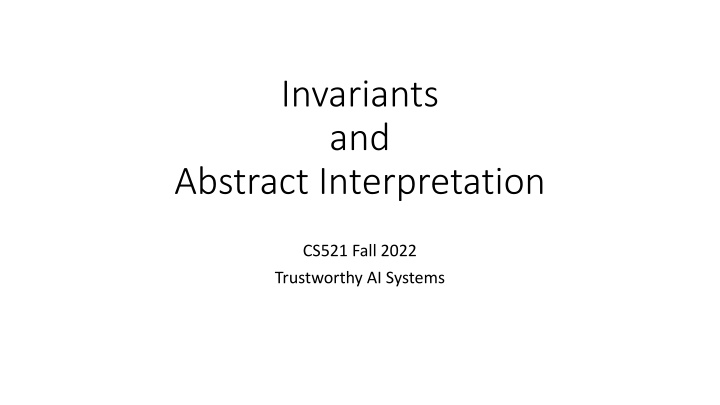 invariants and n.w