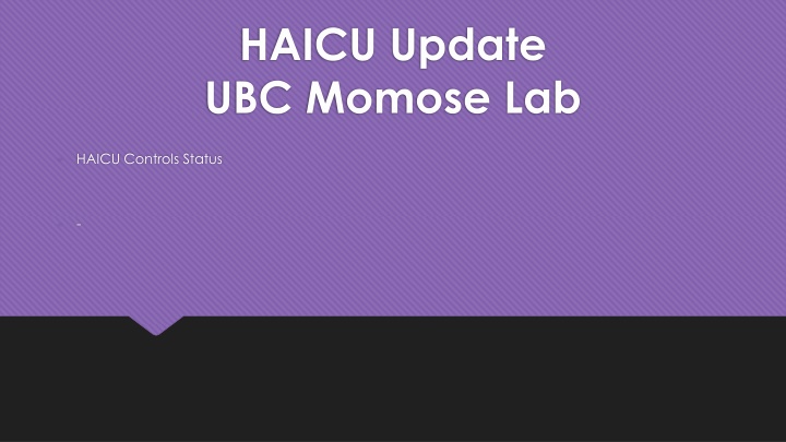 haicu update ubc momose lab n.w