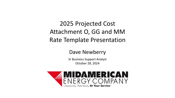 2025 projected cost attachment o gg and mm rate n.w