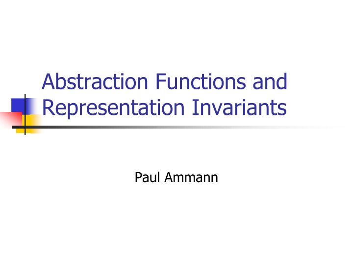 Abstraction, Functions, and Representation Invariants