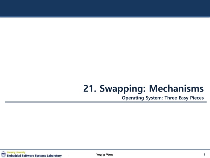 21 swapping mechanisms operating system three n.w