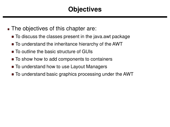 objectives n.w