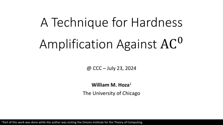 a technique for hardness amplification against n.w