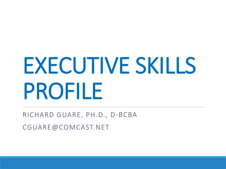 Executive Skills and Their Importance