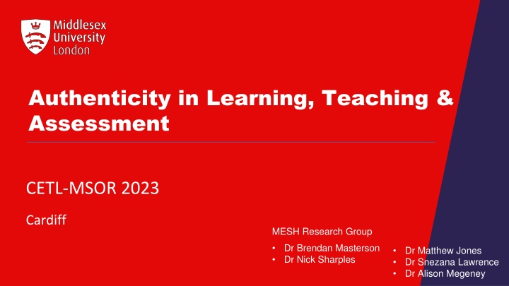 authenticity in learning teaching assessment n.w