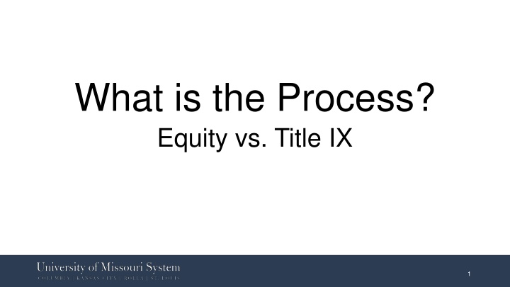 what is the process equity vs title ix n.w