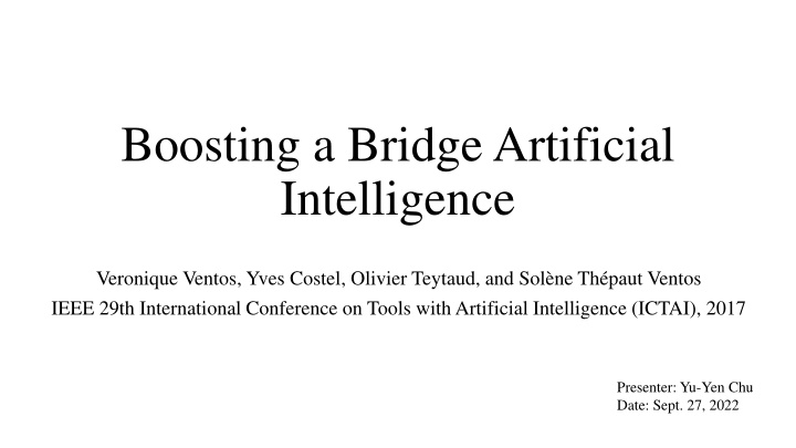 boosting a bridge artificial intelligence n.w