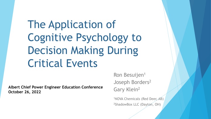 the application of cognitive psychology n.w