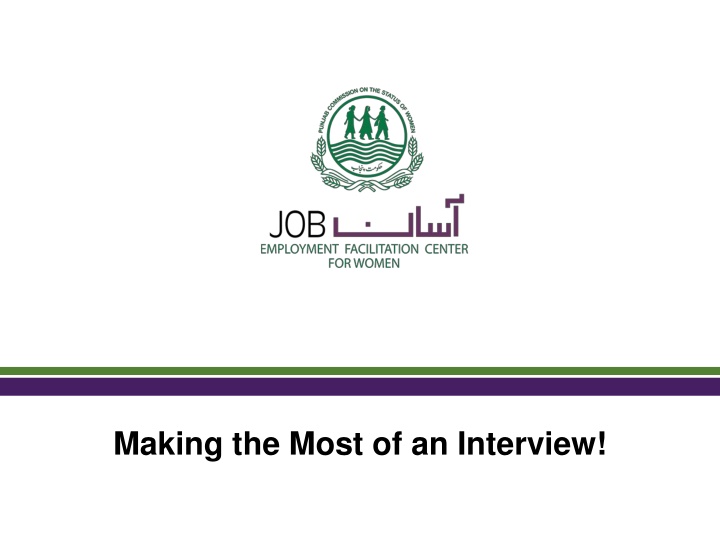 making the most of an interview n.w