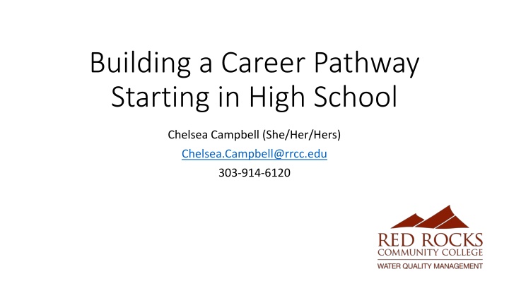 building a career pathway starting in high school n.w