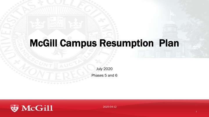 mcgill campus resumption plan mcgill campus n.w