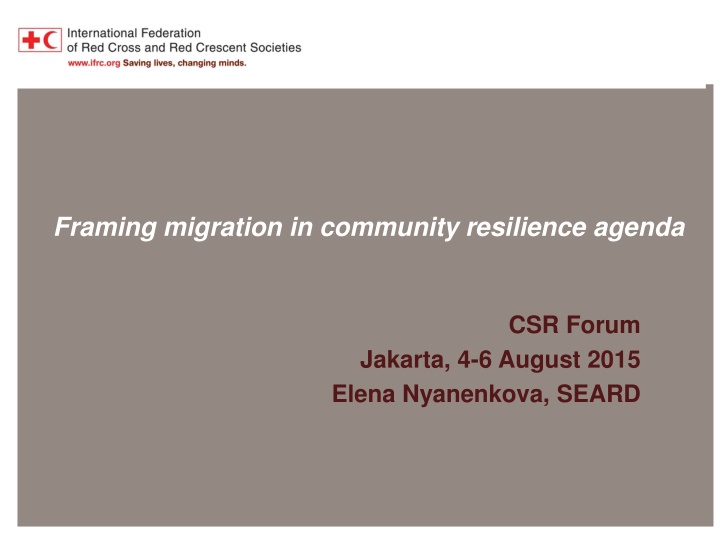 presentation title at a glance info in slide n.w