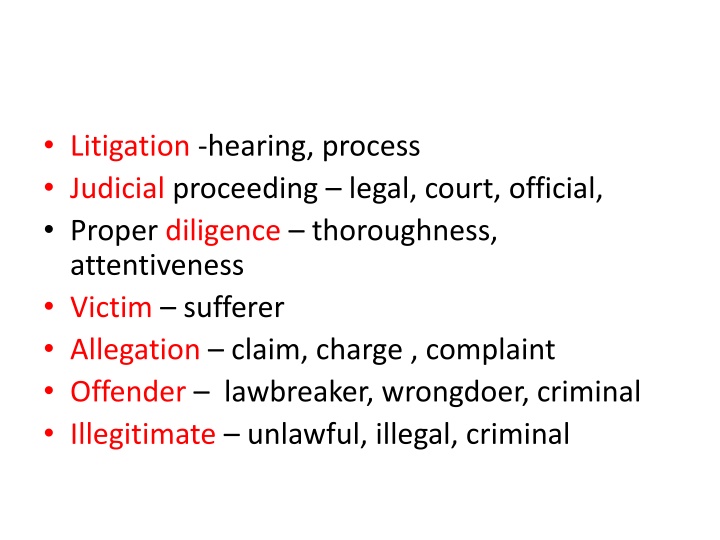 litigation hearing process judicial proceeding n.w