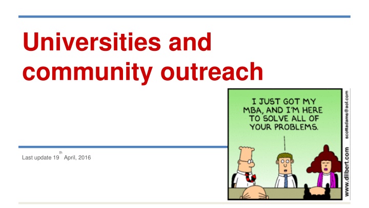 universities and community outreach n.w