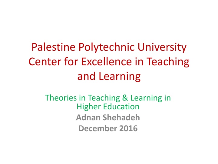 palestine polytechnic university center n.w