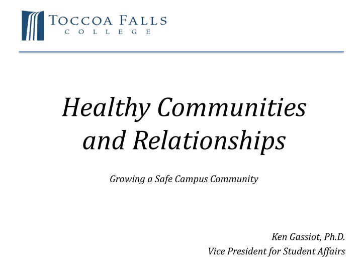 Title IX to Ensure Safe Campus Communities