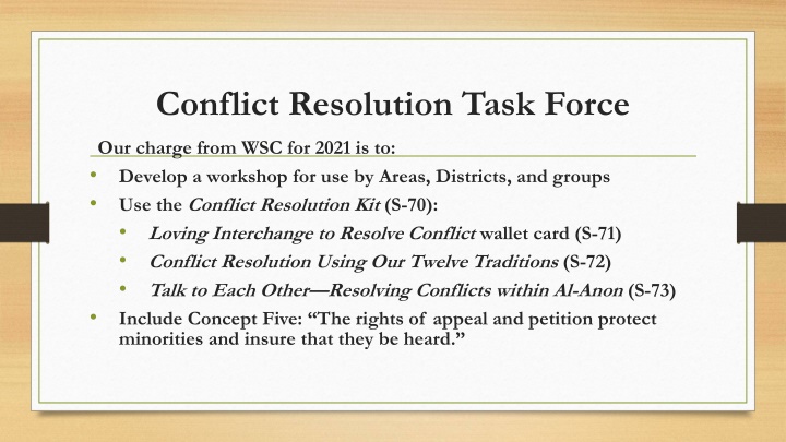 Conflict Resolution Workshop: Developing Loving Interchange