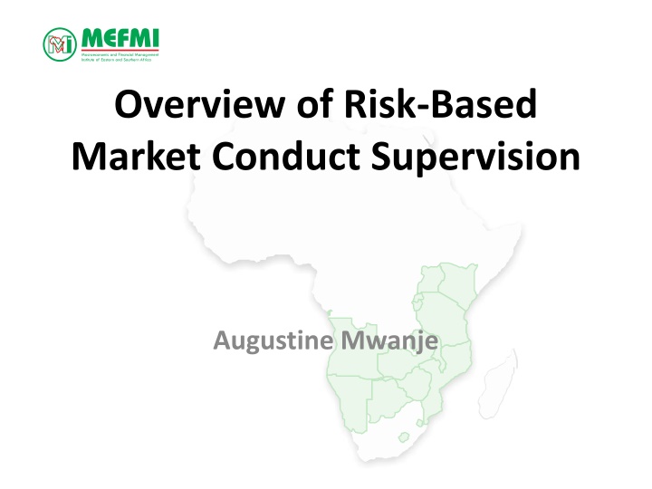 Risk-Based Market Conduct Supervision Overview