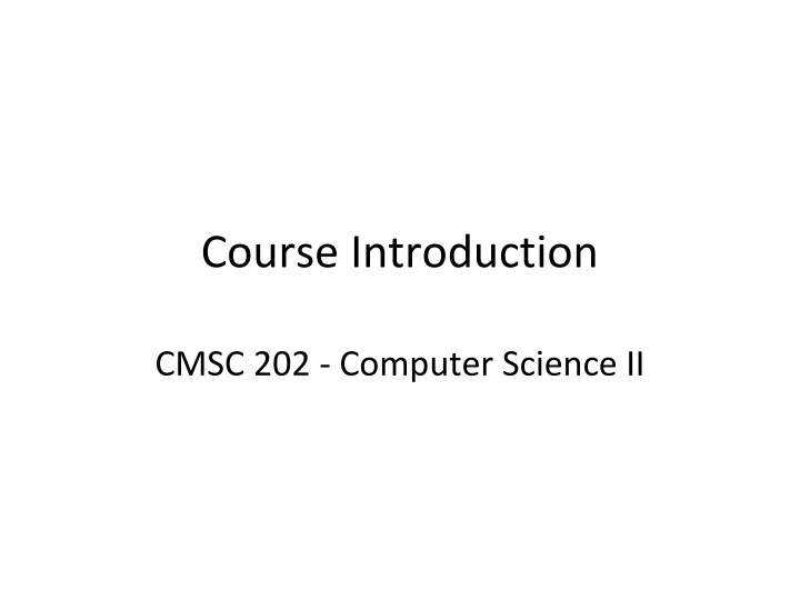 course introduction n.w