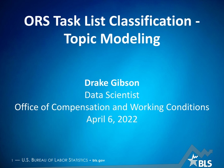 ors task list classification topic modeling n.w
