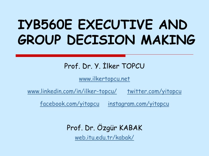 iyb560e executive and group decision making n.w