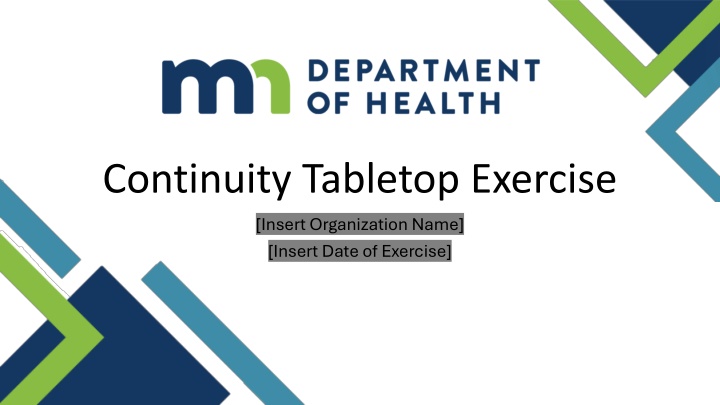 continuity tabletop exercise n.w